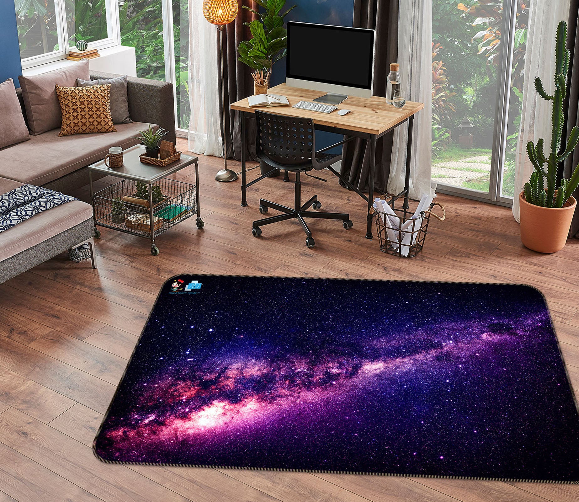 3D Starry Sky 3008 Rug Non Slip Rug Mat