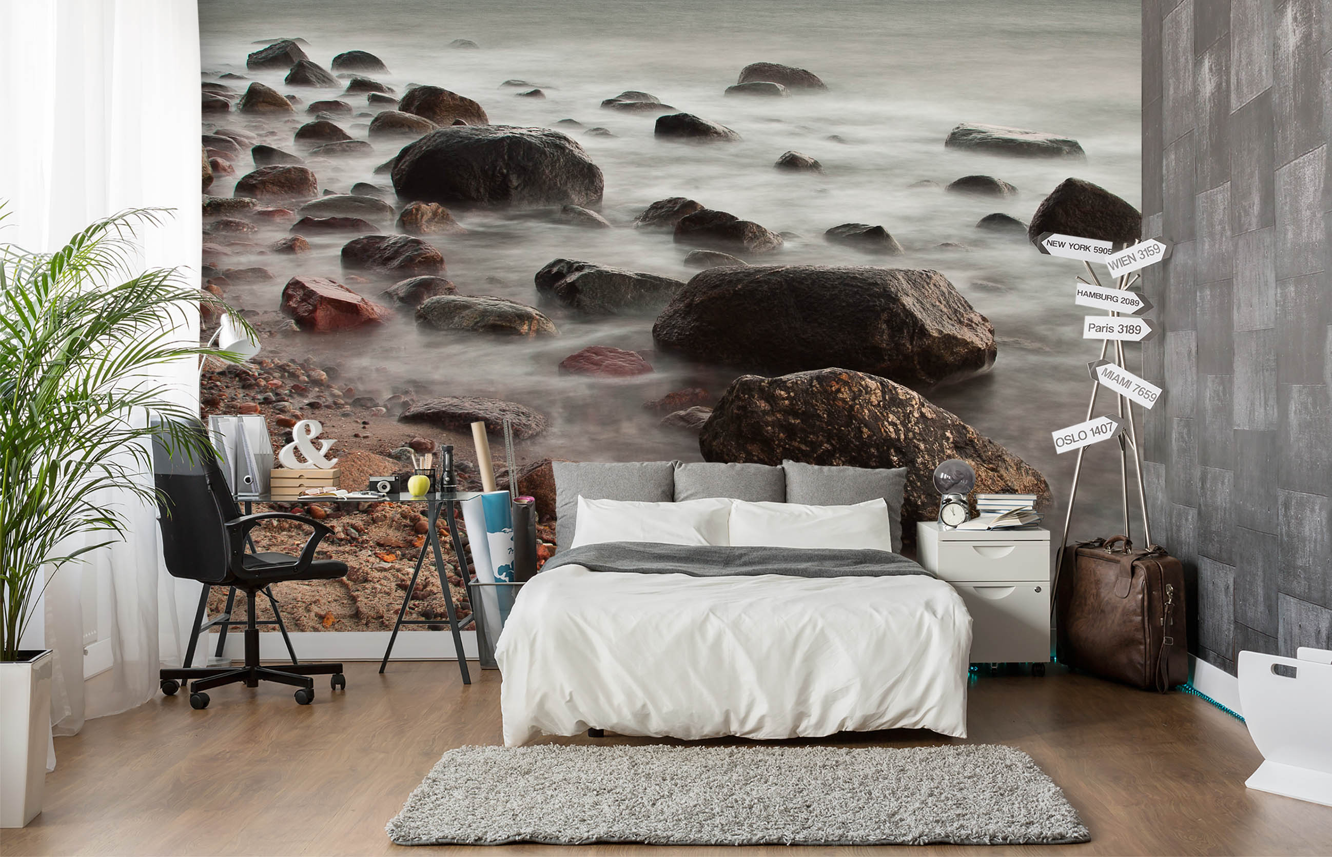 3D Seaside Stone 2008 Wall Mural Wall Murals