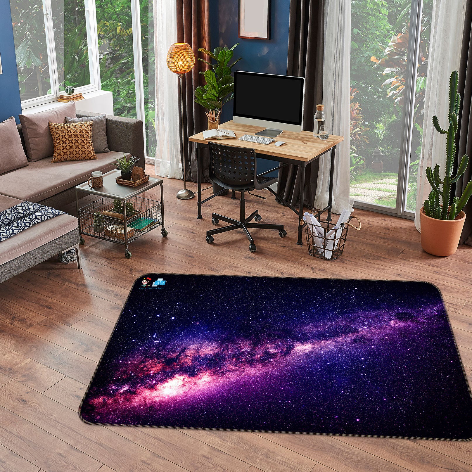 3D Starry Sky 3008 Rug Non Slip Rug Mat