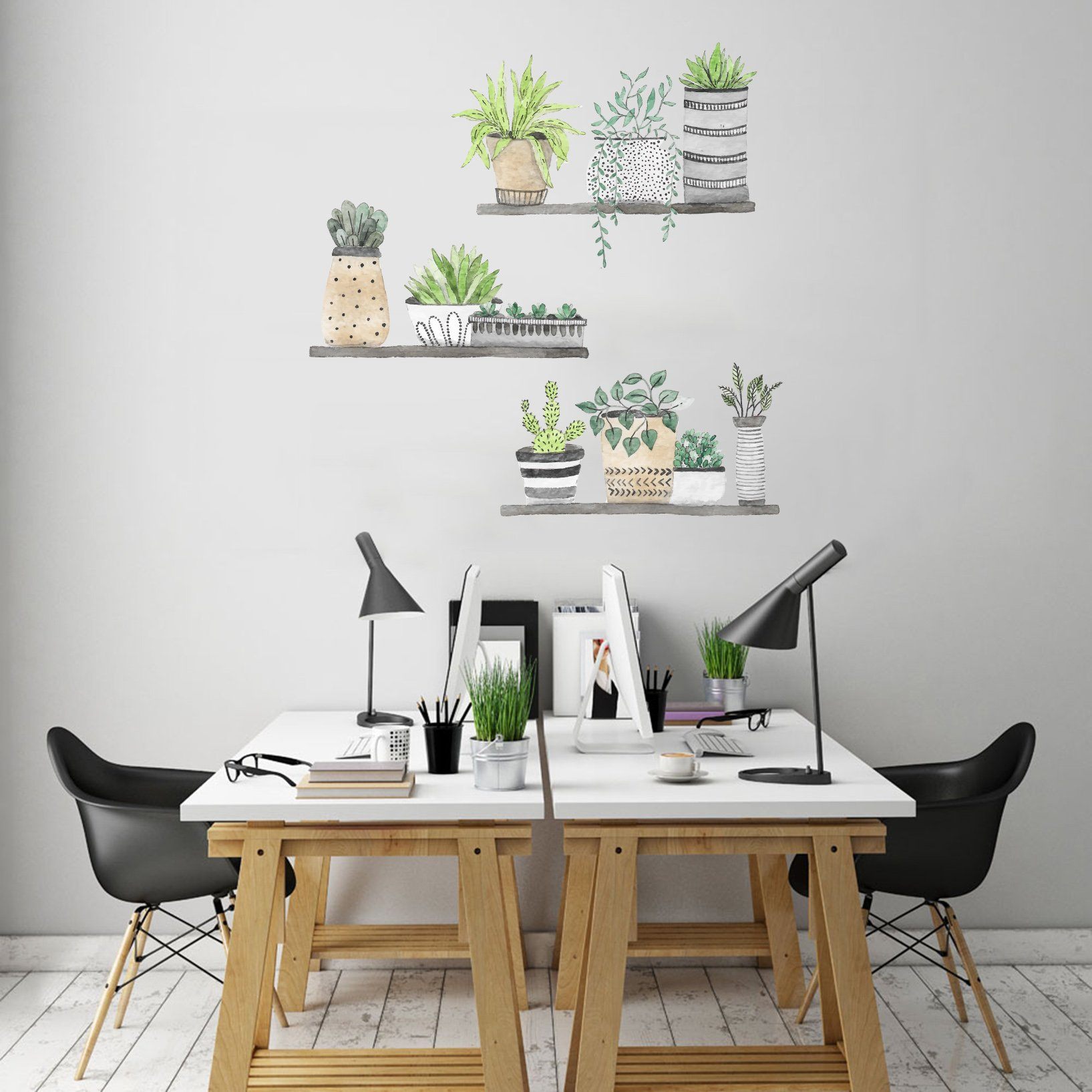 3D Doodle Vase Cactus 169 Wall Stickers Wallpaper AJ Wallpaper 