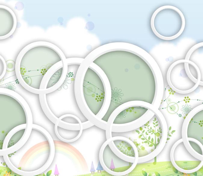 3D Circle Rainbow Wallpaper AJ Wallpaper 1 