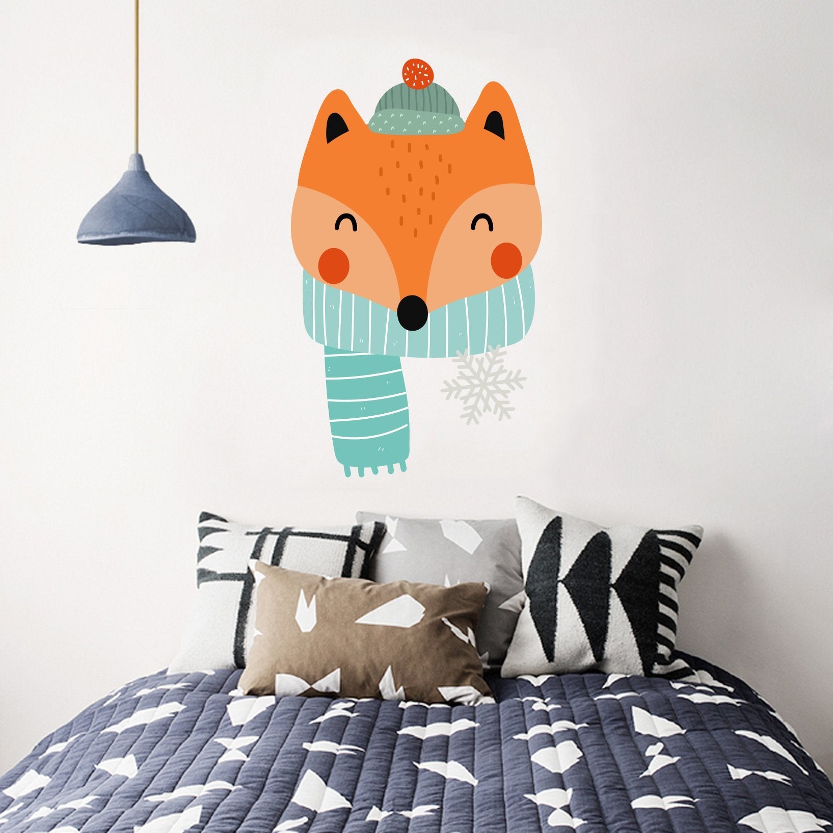 3D Cartoon Smiling Fox 116 Wall Stickers Wallpaper AJ Wallpaper 