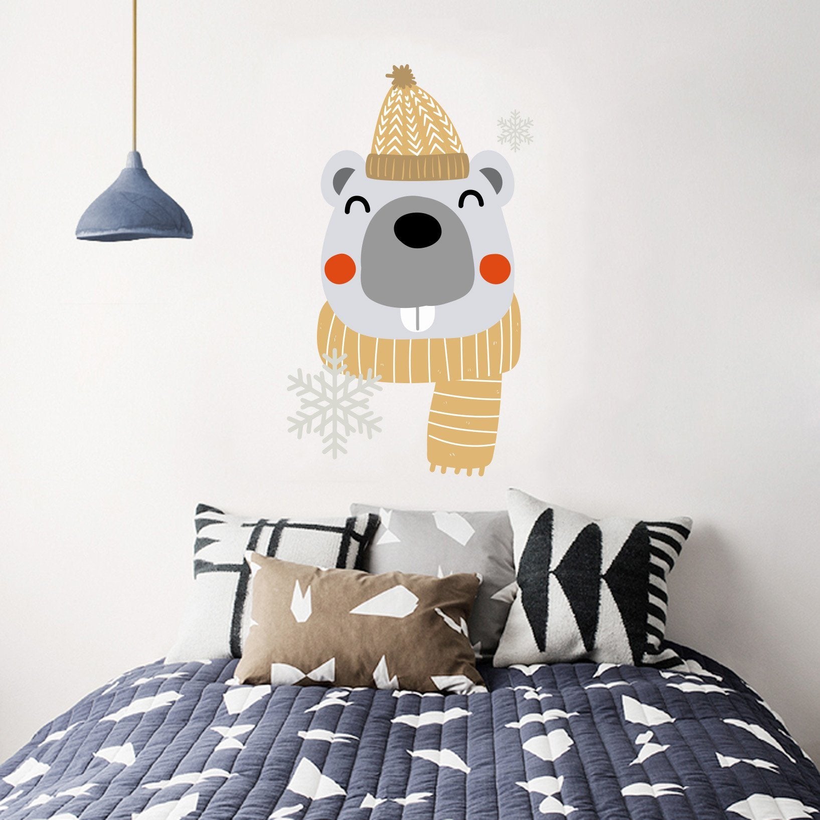 3D Cartoon Bear Head 112 Wall Stickers Wallpaper AJ Wallpaper 