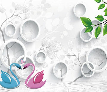 3D Beautiful Swan Wallpaper AJ Wallpaper 1 