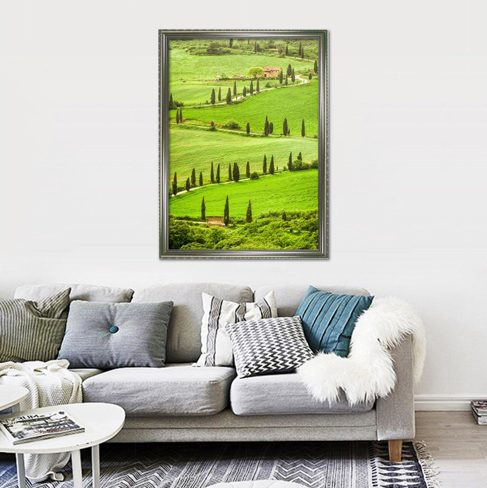 3D Field Meadow 050 Fake Framed Print Painting Wallpaper AJ Creativity Home 