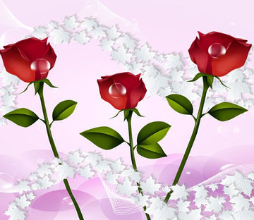 3D Red Showy Flower Wallpaper AJ Wallpaper 1 