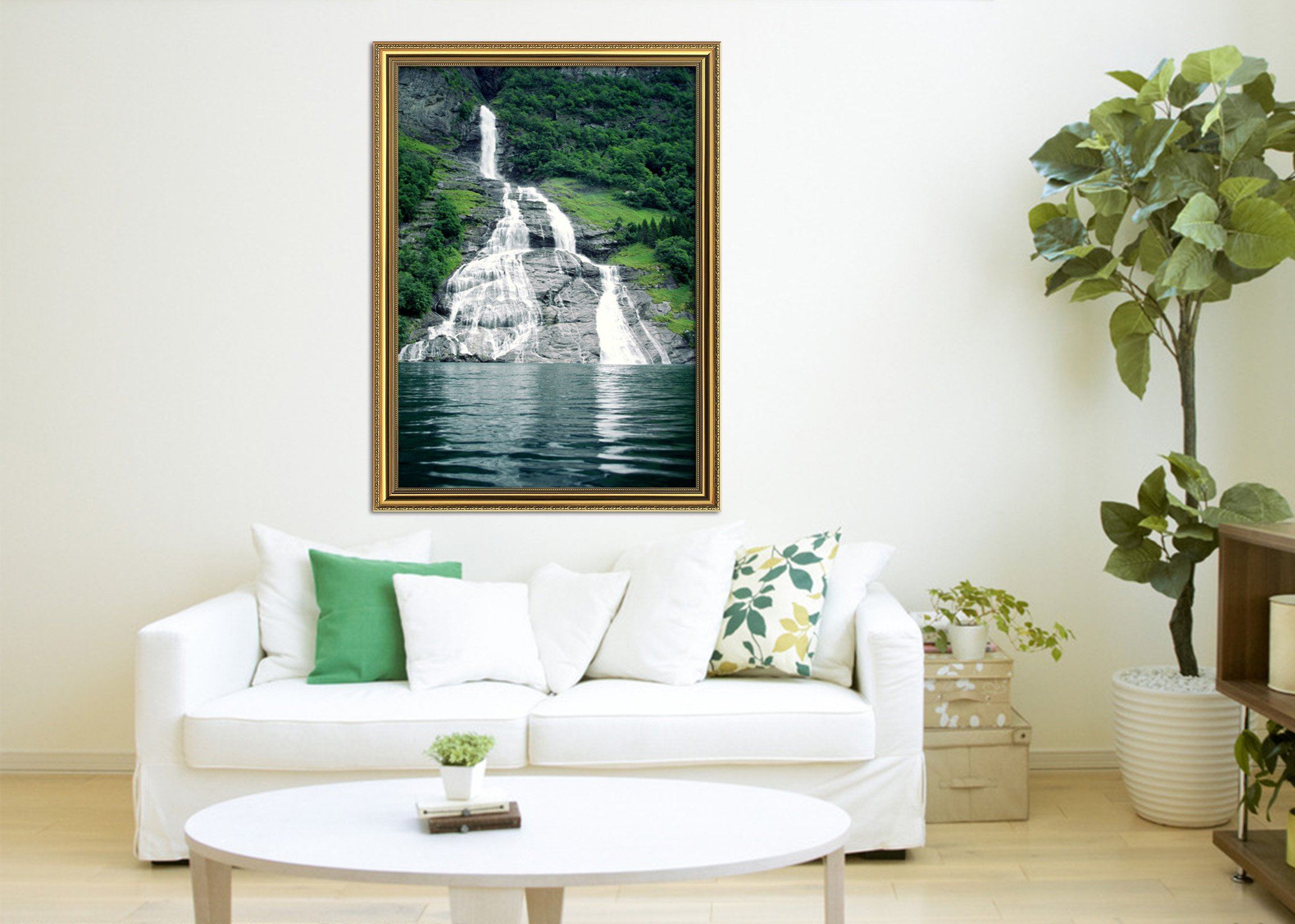 3D Mountain Reflection 061 Fake Framed Print Painting Wallpaper AJ Creativity Home 