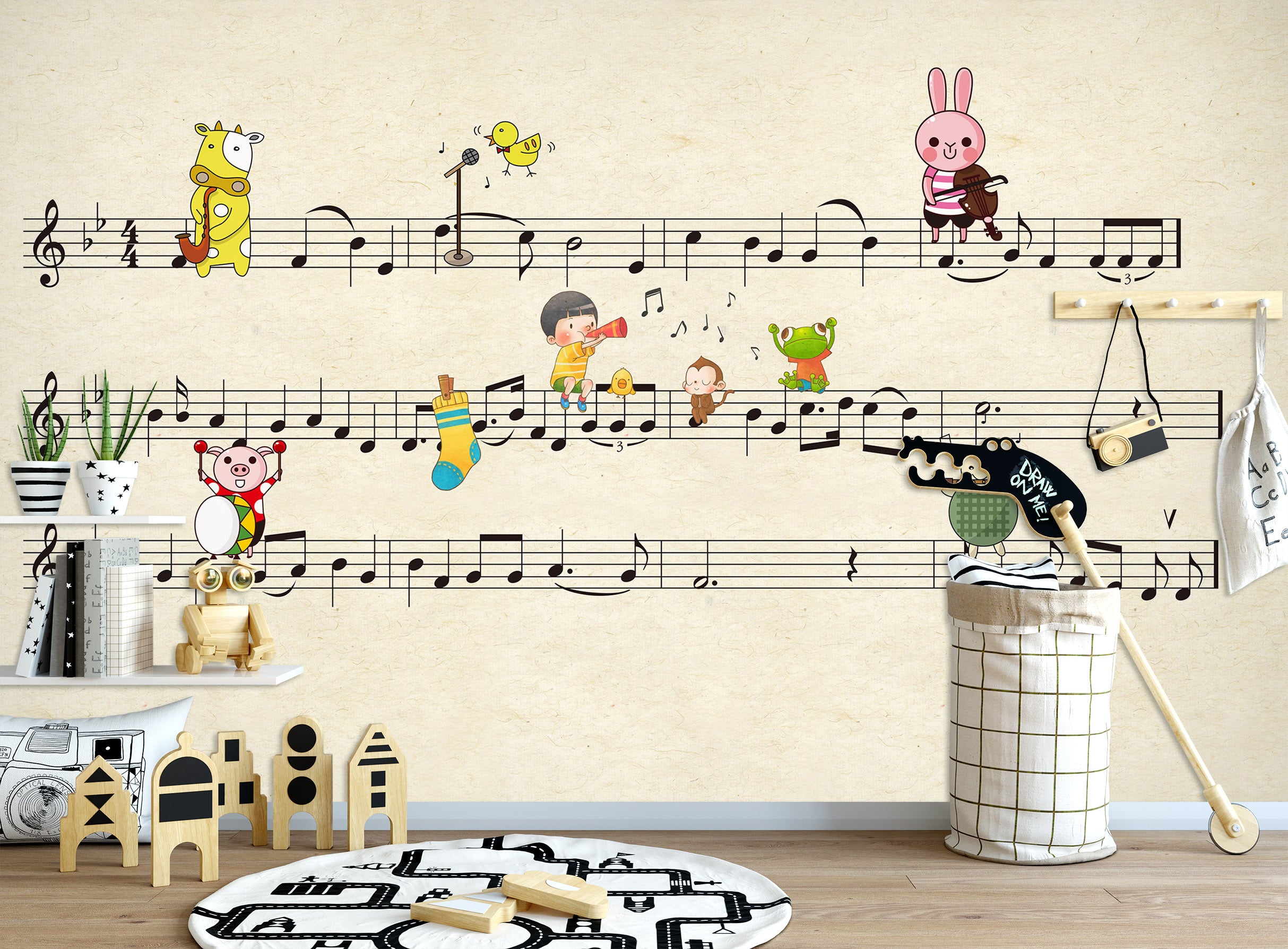 3D Piano Sheet Music 011 Wall Murals