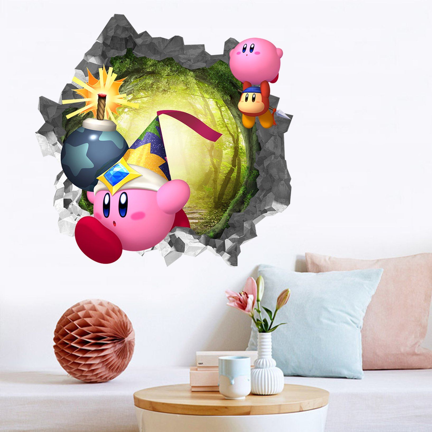 3D Cute Cartoon Role 82 Broken Wall Murals Wallpaper AJ Wallpaper 