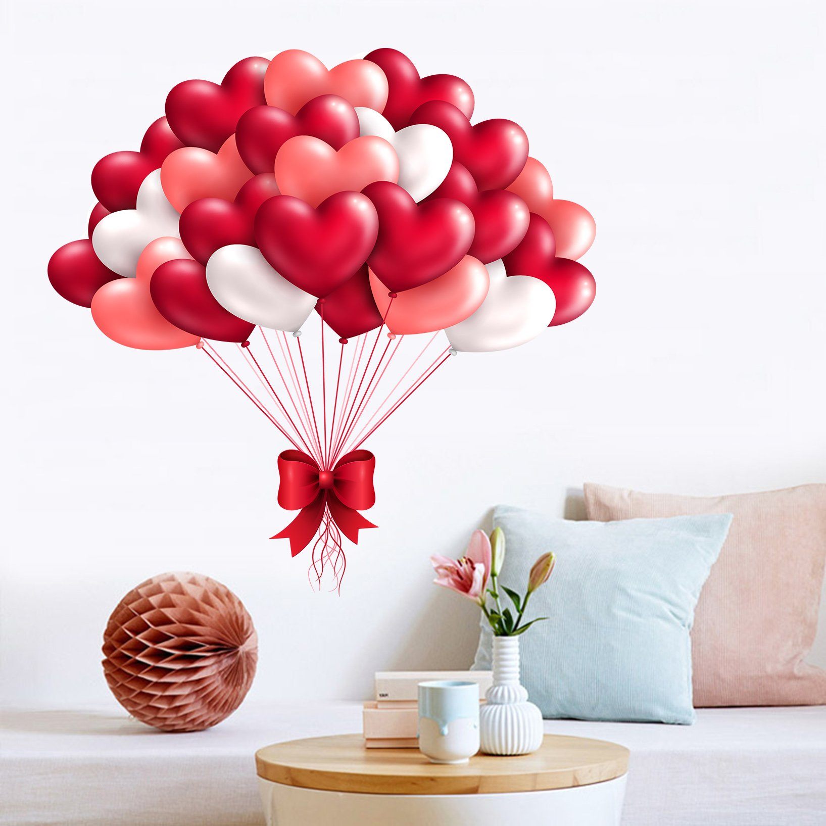 3D Love Balloon 077 Wall Stickers Wallpaper AJ Wallpaper 