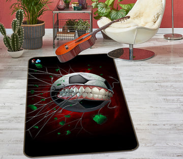 3D Teeth Football 4116 Tom Wood Rug Non Slip Rug Mat