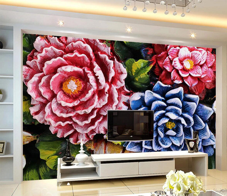 3D Big Peony WC646 Wall Murals