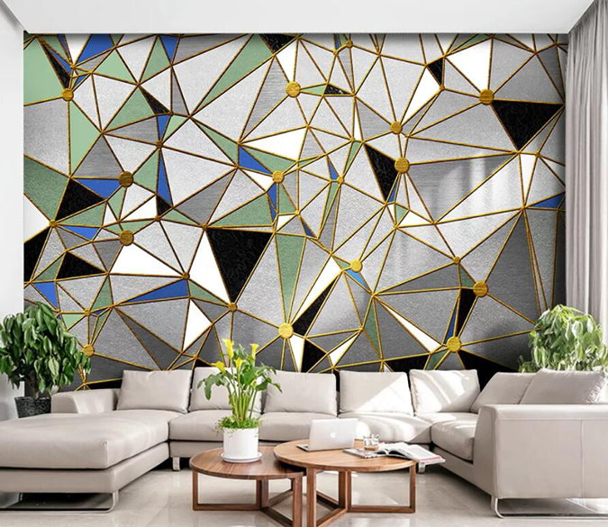 3D Triangle 1949 Wall Murals Wallpaper AJ Wallpaper 2 