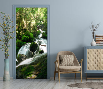 3D Forest Moss 047 Door Mural