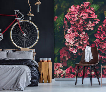 3D Red Hydrangea 2087 Wall Murals