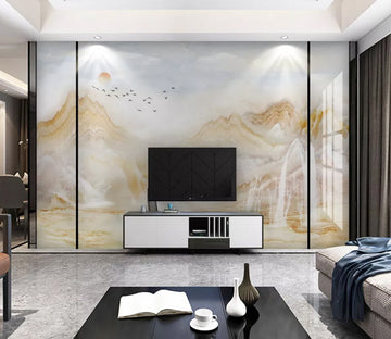 3D Sun Mountain WC2105 Wall Murals