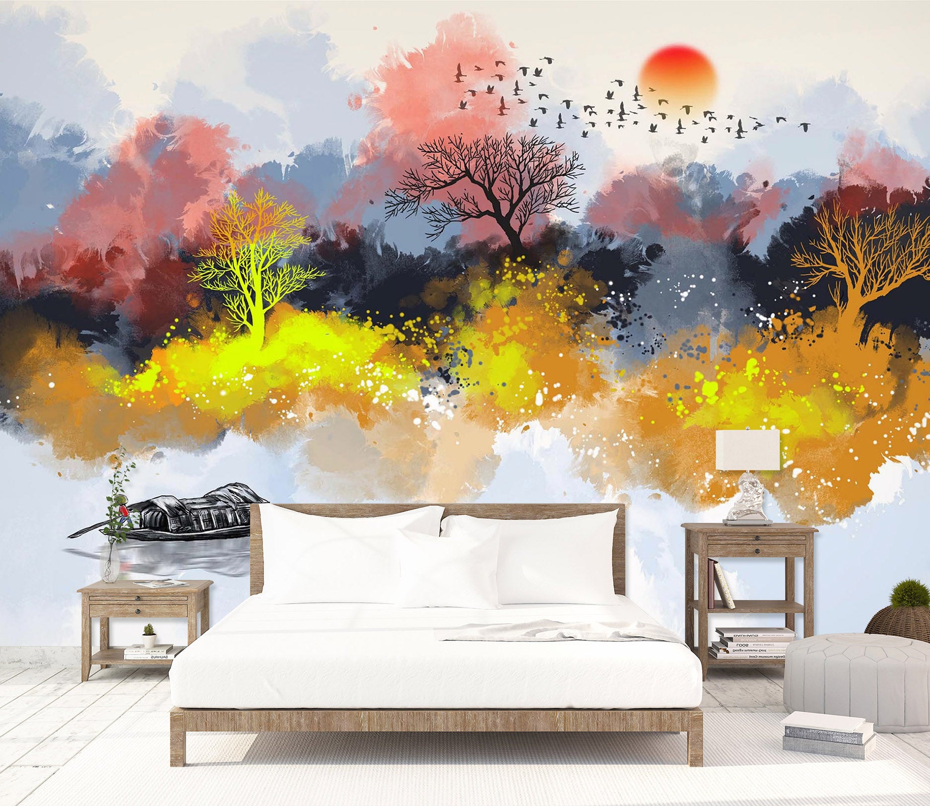 3D Golden Tree 2079 Wall Murals