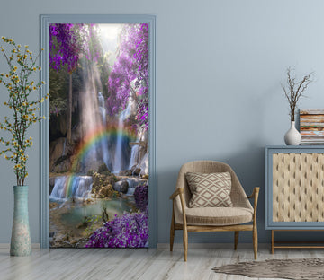 3D Rainbow Waterfall 24093 Door Mural