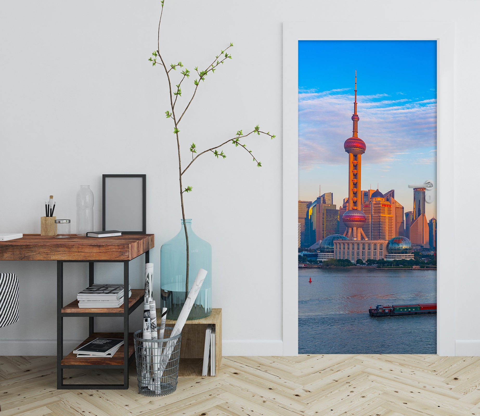 3D Building Oriental Pearl Tower 119150 Marco Carmassi Door Mural