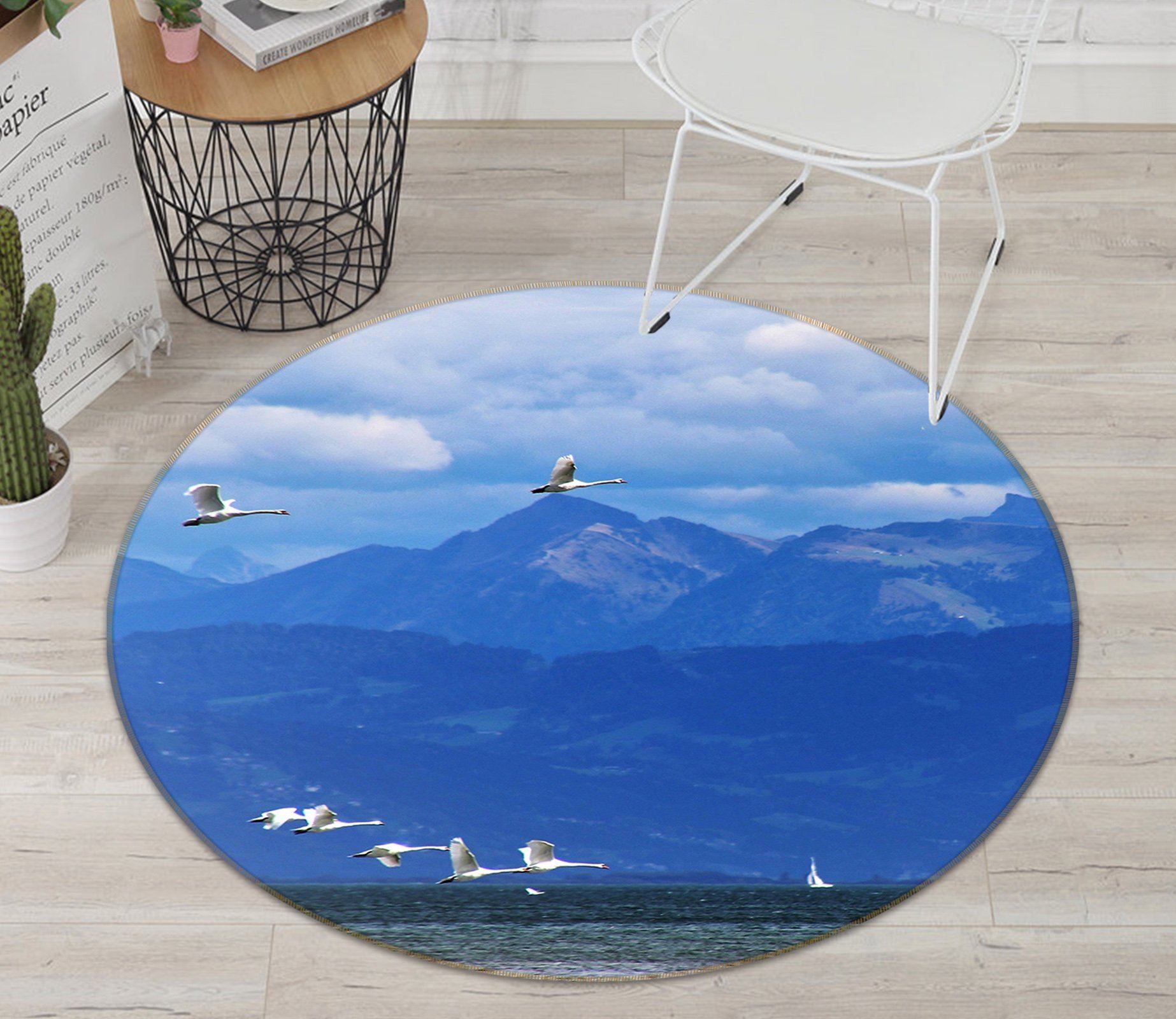 3D Peak Bird 039 Animal Round Non Slip Rug Mat Mat AJ Creativity Home 