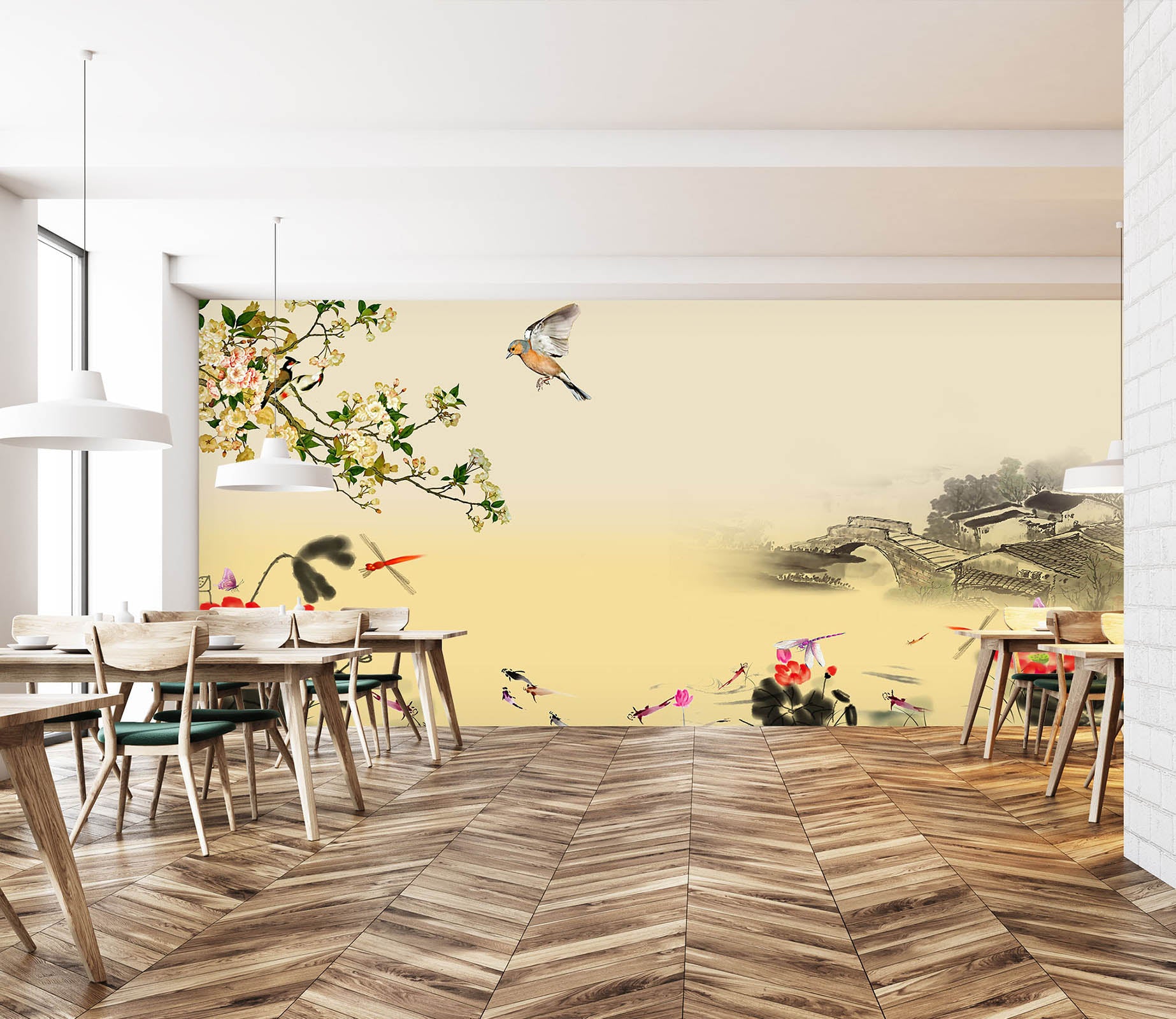 3D Field River 1620 Wall Murals