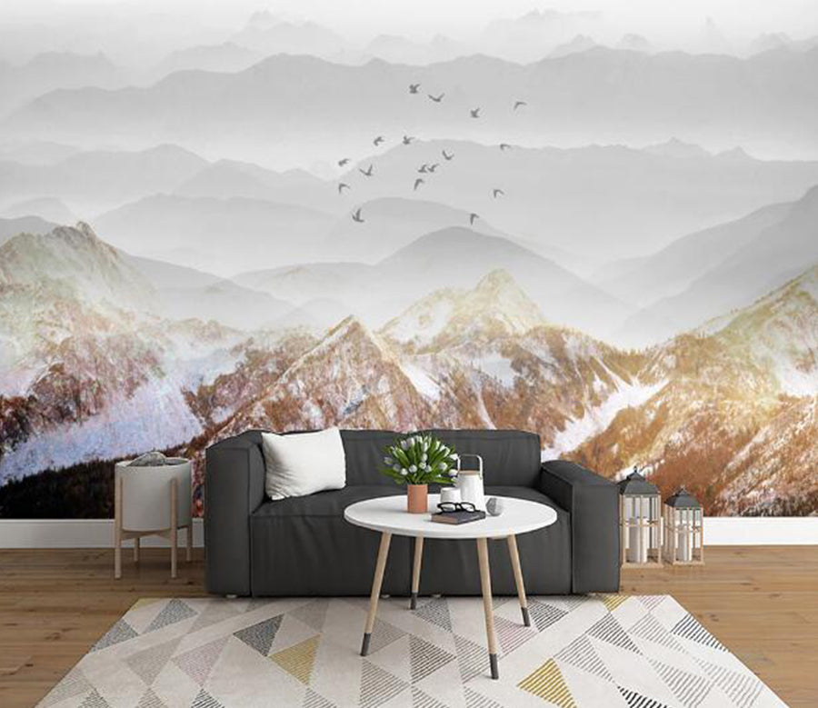 3D Misty Valley WC1906 Wall Murals