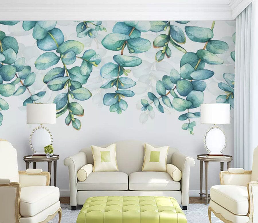 3D Green Leaf 2153 Wall Murals Wallpaper AJ Wallpaper 2 