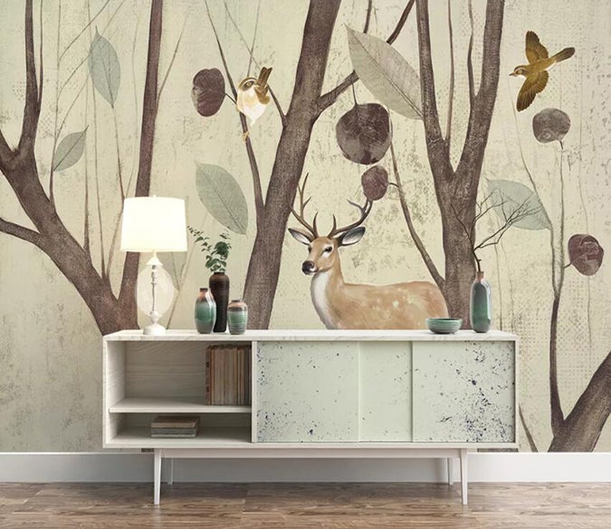 3D Woods Deer 773 Wall Murals Wallpaper AJ Wallpaper 2 