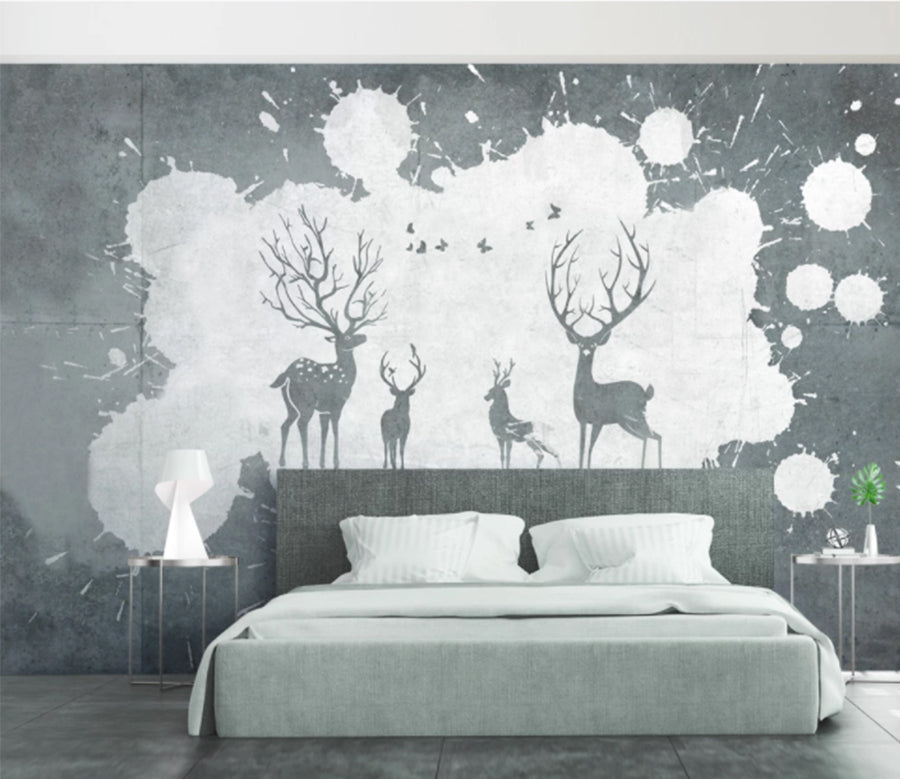 3D Sika Deer WC1091 Wall Murals