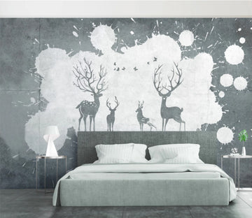 3D Sika Deer WC1091 Wall Murals