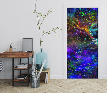 3D Colorful Starry Sky 25146 Door Mural