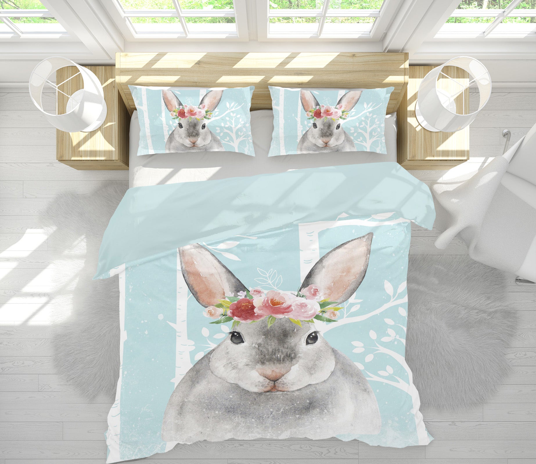 3D Rabbit 18118 Uta Naumann Bedding Bed Pillowcases Quilt