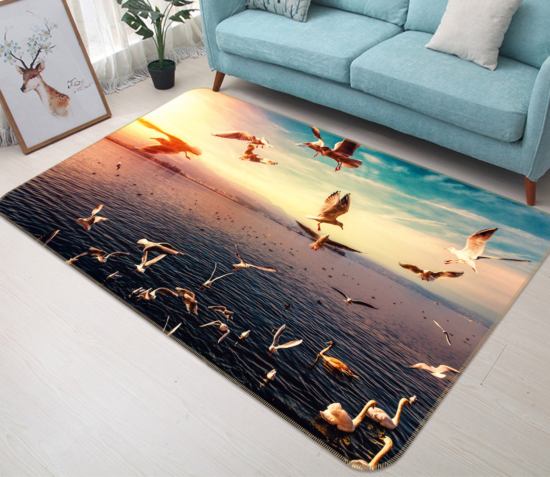 3D Sea Gull 68185 Animal Non Slip Rug Mat