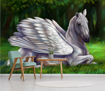 3D Pegasus Lawn 319 Wall Murals