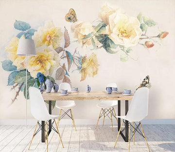 3D Flower Butterfly 1777 Wall Murals Wallpaper AJ Wallpaper 2 