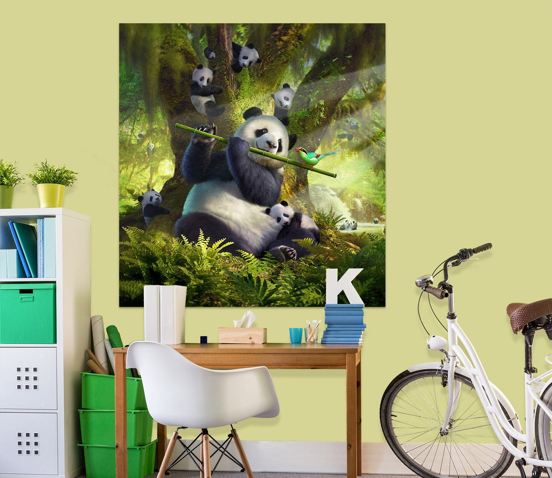 3D Panda Bear 018 Jerry LoFaro Wall Sticker Wallpaper AJ Wallpaper 2 