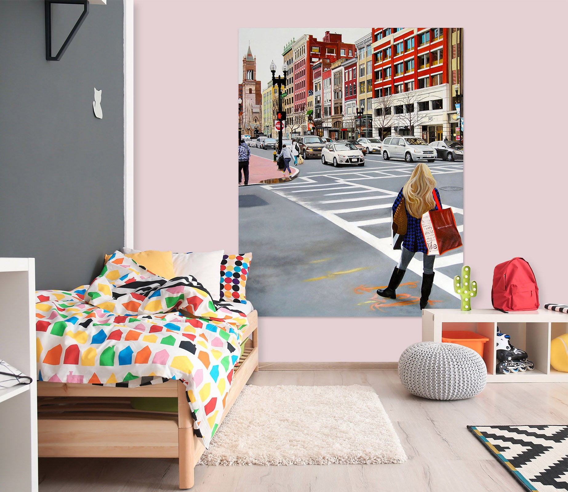 3D Road Pedestrian 110126 Matthew Holden Bates Wall Sticker