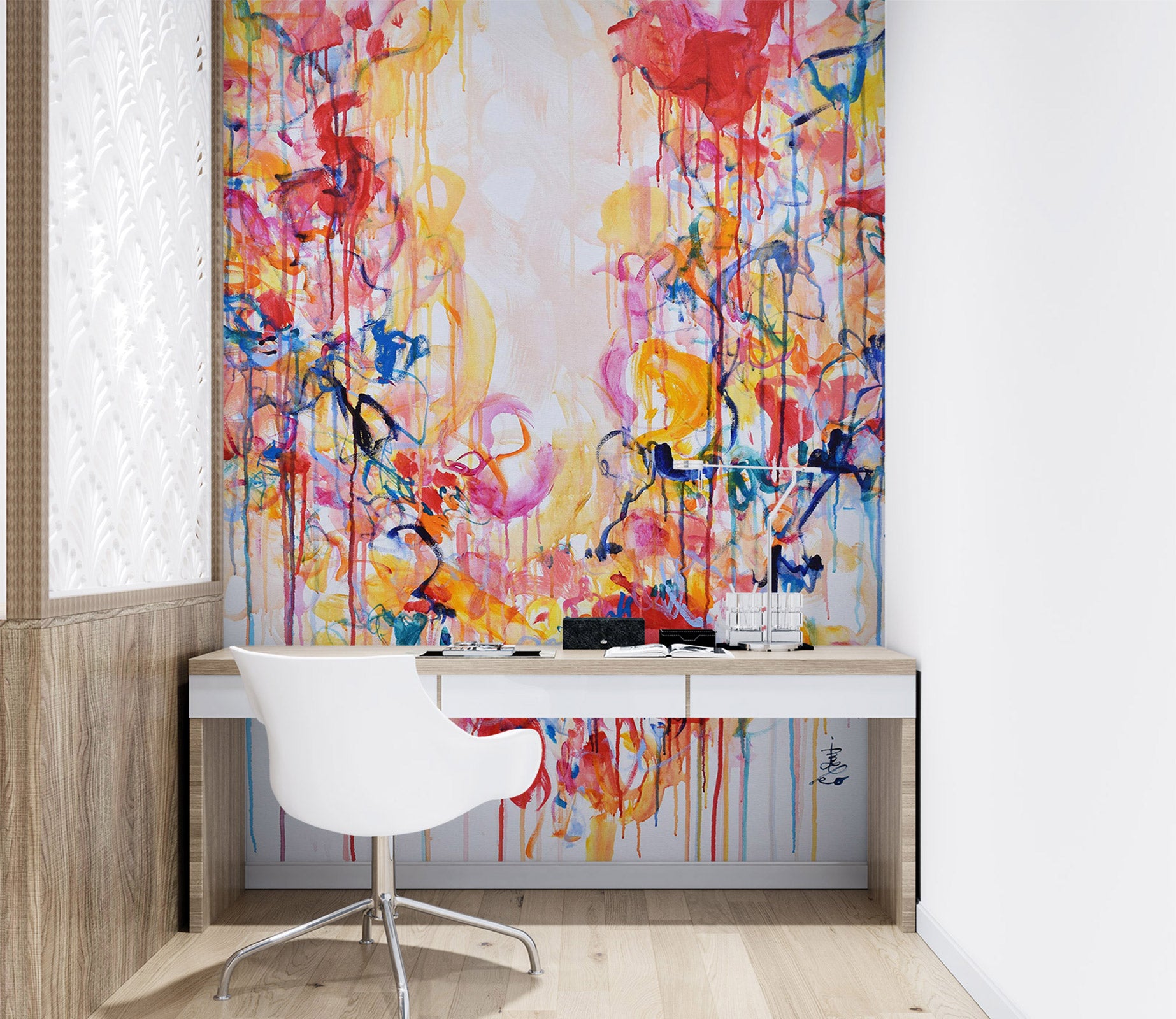 3D Colored Abstract Paint 12196 Misako Chida Wall Mural Wall Murals