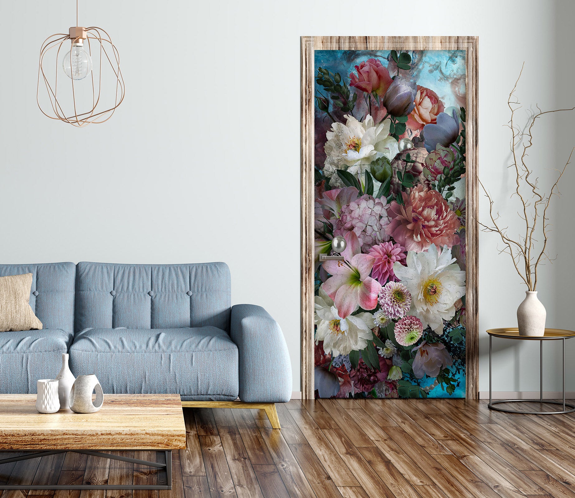 3D Flowers 107154 Beth Sheridan Door Mural