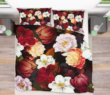 3D White Peony 153 Uta Naumann Bedding Bed Pillowcases Quilt