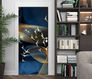 3D White Bird 21149 Door Mural