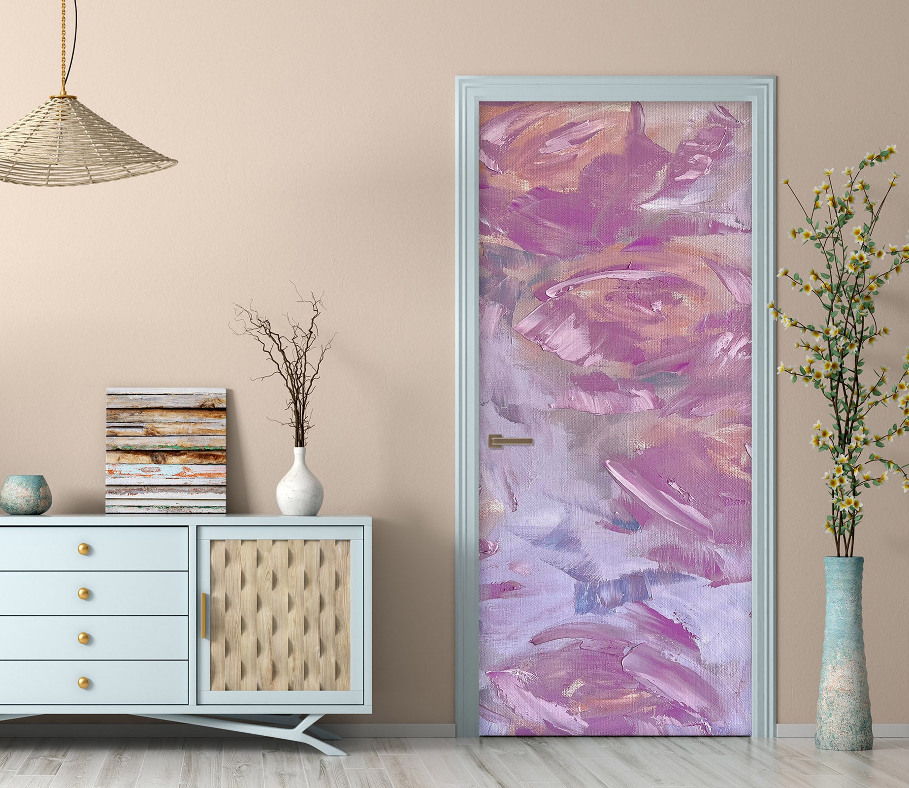 3D Nice Purple 3078 Skromova Marina Door Mural