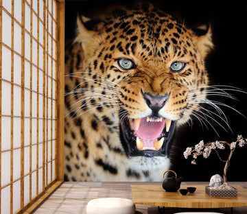 3D Fangs Leopard 183 Wall Murals