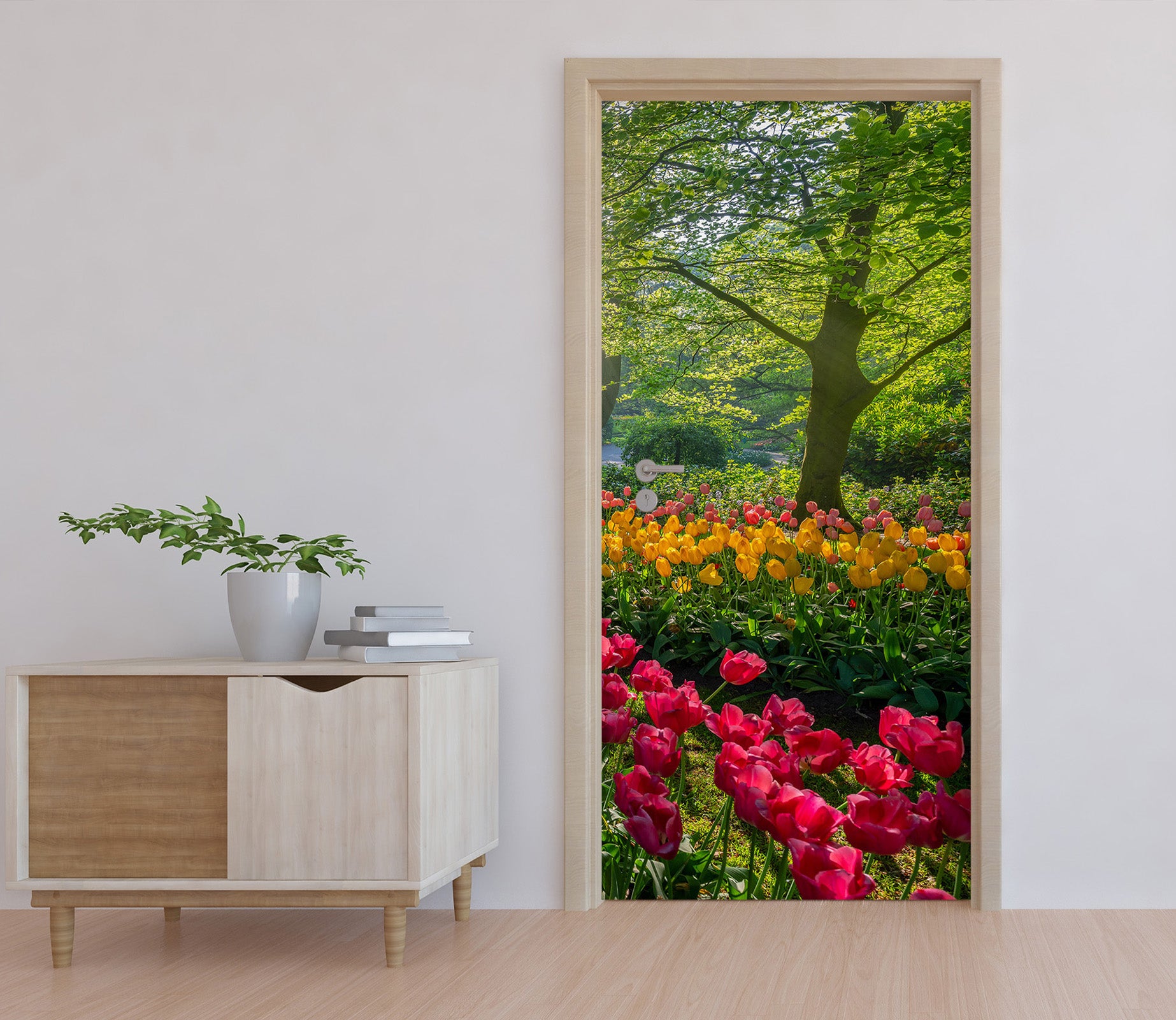 3D Trees Flower Bush 12282 Marco Carmassi Door Mural