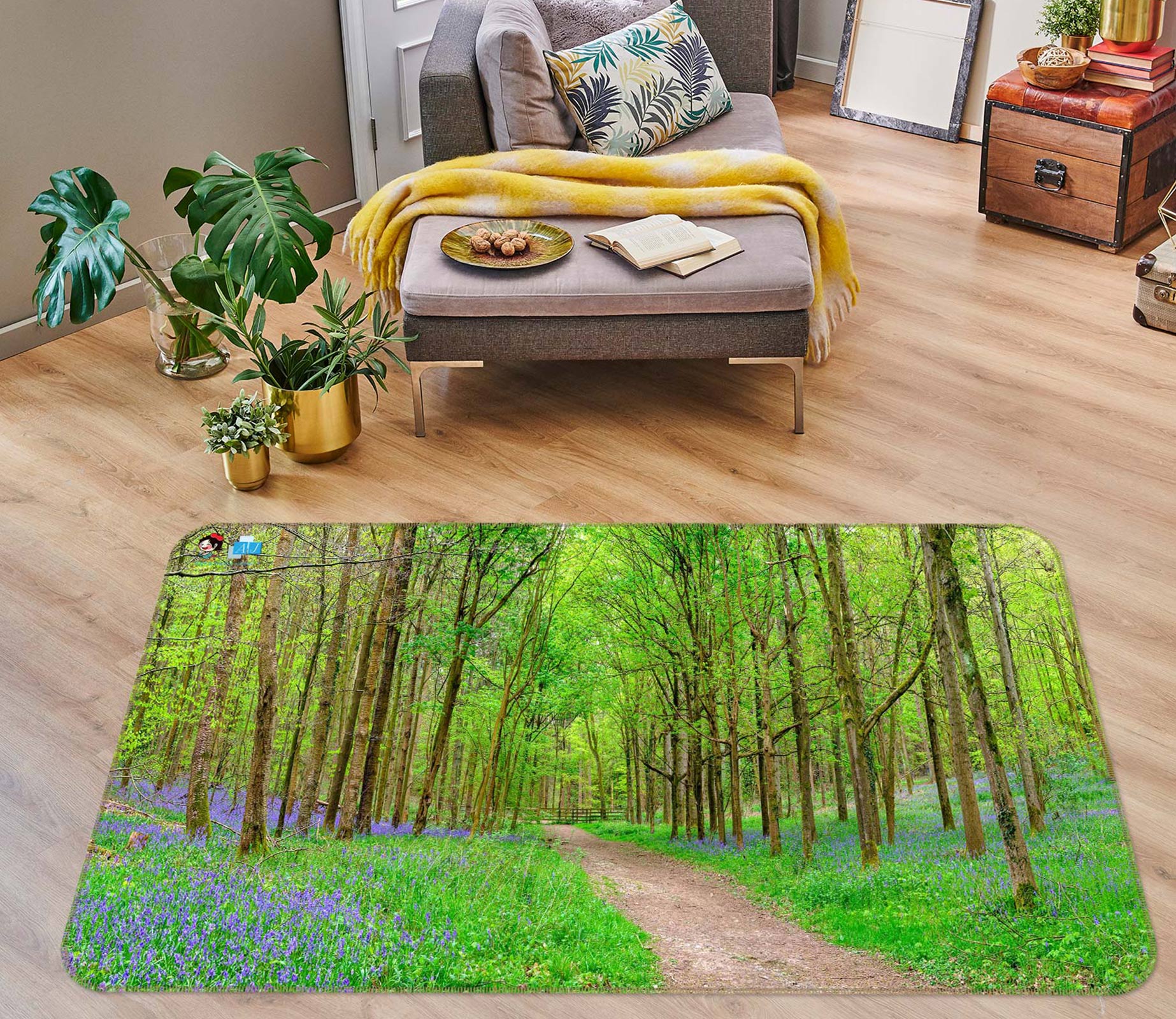 3D Green Grass 6896 Assaf Frank Rug Non Slip Rug Mat