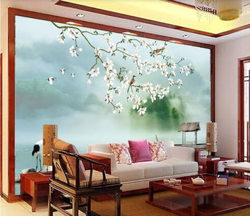 3D Crane Bird WC895 Wall Murals