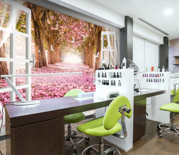 3D Pink Forest 402 Wall Murals Wallpaper AJ Wallpaper 2 