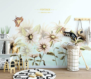 3D Flower Butterfly 810 Wall Murals Wallpaper AJ Wallpaper 2 