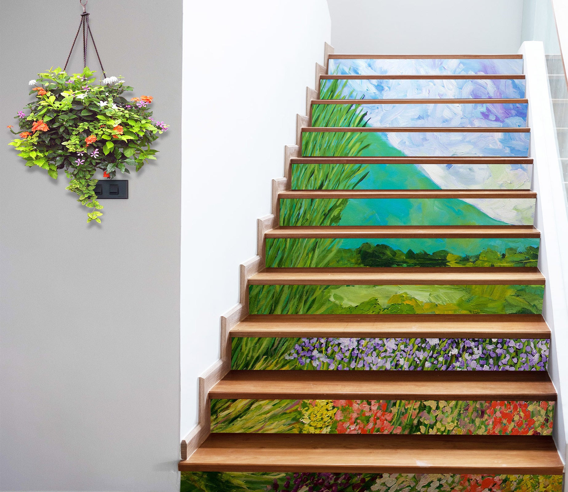 3D Meadow Flower Hillside 90102 Allan P. Friedlander Stair Risers