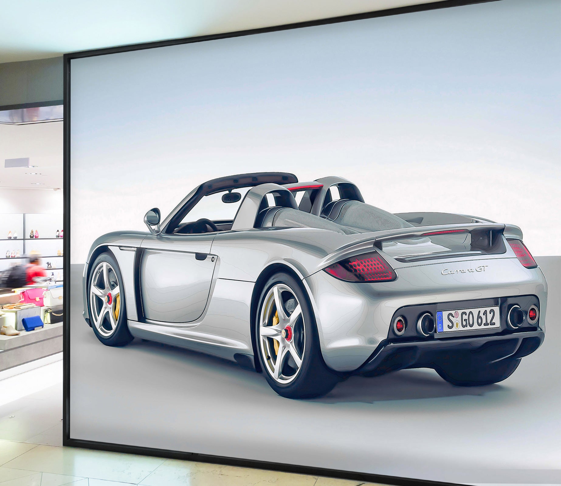 3D Silver Car 90198 Alius Herb Wall Mural Wall Murals